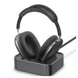Headphone Charging Station for AirPods Max 2024 & 2020 - Magnetic Headset Charger Dock with Dual Connectors (Space Gray) - Retail: $30