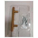 Ravinte 1 Pack 5 Inch Cabinet Pulls Brushed Brass Stainless Steel Kitchen Drawer Pulls Cabinet Handles 5" Length, 3" Hole Center - Retail: $8