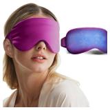 Cooling Eye Mask for Puffy Eyes: Fsa Eligible Items Hsa, Migraines Headache Fast Relief After Surgery Care Cold Compress, Reusable Face Ice Pack Gel Sleep Mask for Dark Circles, Relaxing Gifts(Purple)