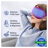 Cooling Eye Mask for Puffy Eyes: Fsa Eligible Items Hsa, Migraines Headache Fast Relief After Surgery Care Cold Compress, Reusable Face Ice Pack Gel Sleep Mask for Dark Circles, Relaxing Gifts(Purple)