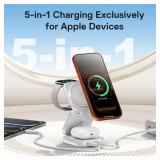 5-in-1 Wireless Charger for MagSafe, AC ISLAND Portable Travel Charging Station, 35W Max Fast Foldable Magnetic Stand, Evolved for iPhone 17-12 & Air Series, Apple Watch, AirPods (with 35W Adapter) - 