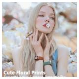6 Pack Floral Engraved Bands Compatible with Apple Watch Bands 44mm for Women 40mm 41mm 45mm 49mm, Adjustable Comfortable Soft Silicone for iWatch Bands 38mm Womens Series - Retail: $14