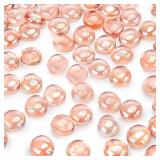 DomeStar 1LB Flat Glass Marbles, Champagne Decorative Marbles for Vases Aquarium Pebbles Fish Tank Rocks Vase Fillers DIY Crafts Table Scatter Decor - Retail: $8