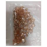 DomeStar 1LB Flat Glass Marbles, Champagne Decorative Marbles for Vases Aquarium Pebbles Fish Tank Rocks Vase Fillers DIY Crafts Table Scatter Decor - Retail: $8