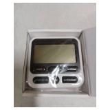 KTKUDY Digital Kitchen Timer with Mute/Loud Alarm Switch ON/Off Switch, 12-Hour Clock & Alarm, Memory Function Count Up & Count Down for Kids Teachers Cooking, Large LCD Display, Strong Magnet (Black)