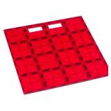 Playmags Super Durable Building Stabilizer Tile with Carrying Handle for Easy Play, 12 x 12. Great add on to All Magnet Tiles Sets, Works with All Leading Brands (1 Pack - Blue) - Retail: $20