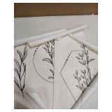 Farmhouse Beige Canvas Wall Art Retro Floral Line Pictures Minimalist Prints 16 x 24in 3pcs Per Set 3 Sets