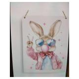 Easter Bunny Wooden Decor 8 x 10in