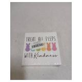 Easter Wooden Box Sign Decor 5 x 5in