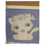Mini Diamond Art Kit Cute Cat with Frame