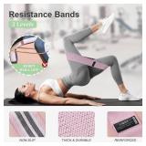 3 Levels Booty Bands Set, Resistance Bands for Working Out, Exercise Bands for Women Legs and Butt, Yoga Starter Set - Retail: $10