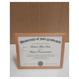 upsimples Certificate Frame with Clear Plexiglass, 8.5 by 11 Picture Diploma Document Degree Frames for Wall and Tabletop, Natural,1 Pack - Retail: $9