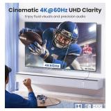 WARRKY USB C to HDMI Cable 4K 60Hz[Anti-Interference, Gold-Plated Plugs] Aluminum HDR Type-C to HDMI 2.0 Cord, Thunderbolt 3/4/5 Compatible for iPhone 15/16 Series, MacBook, iMac, iPad Pro, Galaxy-6ft