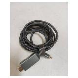 WARRKY USB C to HDMI Cable 4K 60Hz[Anti-Interference, Gold-Plated Plugs] Aluminum HDR Type-C to HDMI 2.0 Cord, Thunderbolt 3/4/5 Compatible for iPhone 15/16 Series, MacBook, iMac, iPad Pro, Galaxy-6ft