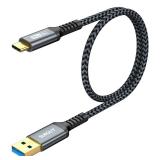 SUNGUY 10Gbps Android Auto USB C Cable, 1.5FT 3A USB 3.1 Gen 2 Fast Charge & Data Transfer USB C CarPlay Cable, Compatible with iPhone 15/15 Pro Max, Samsung T7, Galaxy S23 S22 Ultra Note 20, SSD - Re