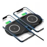 30Watt Dual Wireless Charging Pad for Multiple Devices, Dual 15W Charging Pad for iPhone 16/15/14/13/12/11/X,for Samsung Galaxy S25/S24/S23/S22/S21/S20/S10, and More. with USB-C Cable - Retail: $18