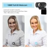 ToLuLu 1080P Webcam with Microphone, HD Webcam Web Camera with Tripod Stand, Widescreen USB Computer Camera, Streaming Mic Web cam for Online Calling/Conferencing,Facetime/YouTube Desktop Laptop PC - 