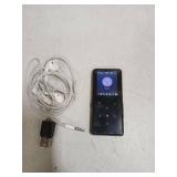 64GB MP3 Player with Bluetooth 5.2, AiMoonsa Music Player with Built-in HD Speaker, FM Radio, Voice Recorder, HiFi Sound, E-Book, Earphones Included - Retail: $29