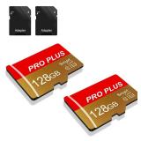 1 Pack TF Card 128GB with Adapter, High Speed Memory Card, UHS-I C10 A1 Memory TF Card for Tablet/Mobile Phone/Camera/Car Audio/Game Console (TF162 Red Gold 128GB) - Retail: $33