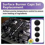 4PCS Surface Burner Caps Set Replacement Compatible with GE Gas Range/Stove/Oven, with 3.5 inches wb29k10006-1 Cap, 3.2 inches wb29k10001-2 Caps, 2.6 inches wb29k10009-1 Cap, Maintain Cooking State - 