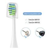 YMPBO Toothbrush Replacement Heads Compatible with 7AM2M AM100/AM105/AM110 Electric Toothbrush, Soft Brush Bristles, 5 Pack White + 5 Pack Black - Retail: $9