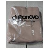 Deconovo Valances for Windows, Kitchen Valance for Living Room Bedroom Cafe Office, Scalloped Room Darkeing Small Curtain, Window Topper, Rod Pocket, Machine Washable, 52x18 Inch, 1 Panel, Khaki - Ret