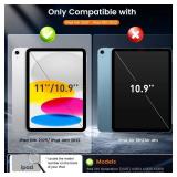KCT 2 Pack Tempered Glass Screen Protector Compatible with iPad A16 11th Generation (2025)/ iPad 10th Generation (2022), with Bubble-free Installation Tray, HD Clear, High Sensitivity - Retail: $23