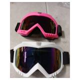 YENPK Ski Goggles Men Women, 2 Pack Snowboard Goggles UV Protection Anti Fog OTG Snow Goggles for Snowmobile Skiing Skating - Retail: $13
