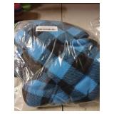 ASENKU Dog Winter Coat, Fleece Doggie Jacket Plaid Reversible Vest Waterproof Windproof Cold Weather Clothes for Small Medium Large Dogs (Blue,3XL)