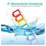 Fullicon Weekly Pill Organizer 7 Day Ultra Moisture and Spill Proof Daily Pill Box, Large Medicine Case with Secure Buckle, Compact Travel Pill Container for Pill, Vitamin, & Fish Oil (Rainbow Clear) 