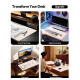 YSAGi Leather Desk Protector, Office Mat, Large Mouse Mat, Non-Slip PU Leather Blotter, Laptop Desk Mat, Waterproof Writing Pad for Office and Home (Cream, 31.5" x 15.8") - Retail: $14