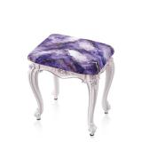 Kxyudcn Light Purple Marble Dustproof 2 Pack Counter Saddle Seat Cover for Kitchen Decor Washable Rectangular Bar Stool Slipcover with Elastic Bottom for Family Gathering Potluck - Retail: $15