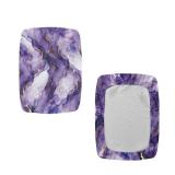 Kxyudcn Light Purple Marble Dustproof 2 Pack Counter Saddle Seat Cover for Kitchen Decor Washable Rectangular Bar Stool Slipcover with Elastic Bottom for Family Gathering Potluck - Retail: $15