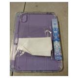 Feams Case for iPad mini 7 A17 Pro 2024/iPad Mini 6 2021, Slim Lightweight Trifold iPad mini 7 A17 Pro Case 8.3 Inch 2024 Clear Back Cover with Pencil Holder & Auto Sleep, Purple Garden - Retail: $19