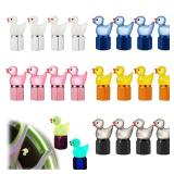 Datanly 20 Pcs Cute Duck Glow in The Dark Tire Valve Caps Luminous Valve Stem Caps Interesting and Practical Tire Decoration Universal for Car, Truck, SUV, Motorcycles, Bike, 5 Color - Retail: $9