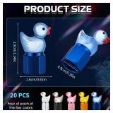 Datanly 20 Pcs Cute Duck Glow in The Dark Tire Valve Caps Luminous Valve Stem Caps Interesting and Practical Tire Decoration Universal for Car, Truck, SUV, Motorcycles, Bike, 5 Color - Retail: $9