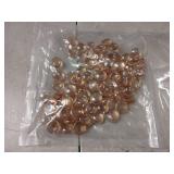 DomeStar 1LB Flat Glass Marbles, Champagne Decorative Marbles for Vases Aquarium Pebbles Fish Tank Rocks Vase Fillers DIY Crafts Table Scatter Decor - Retail: $8