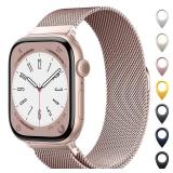 Original Stainless Steel Mesh Loop Compatible with Apple Watch Bands 38mm 40mm 41mm 42mm 44mm 45mm 46mm 49mm Women Men, Magnetic Clasp Replacement for iWatch Strap Series 11 10 9 8 7 6 5 4 Ultra SE - 