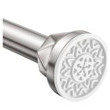 Nickel No-Drill Shower Rod - 32-80 Inches, Anti-Slip Tension Curtain Rod - Retail: $20