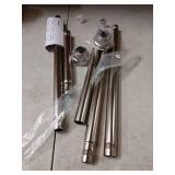 Nickel No-Drill Shower Rod - 32-80 Inches, Anti-Slip Tension Curtain Rod - Retail: $20