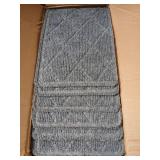 8"x30" Stair Treads for Wooden Steps Indoor, 15Pcs Non Slip Peel and Stick Carpet Stair Treads, Self Adhesive Washable & Reusable Stair Runner Rug for Kids Elders Pets-Gray - Retail: $41