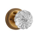 SORWDUERM 1 Pack Crystal Knobs Antique Brass Door Knob Interior Privacy Door Knob for Bedroom and Bathroom Glass Door Knob - Retail: $42