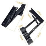 2pcs Folding Lift up Top Coffee Table Lifting Frame Desk Mechanism Hardware Fitting Hinge Spring Standing Rack Hinge Rack Bracket (Gas Hydraulic)