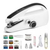 JLIAN MIOR Mini Handheld Sewing Machine for Beginners, Easy to Use, Fast Stitching Perfect for Clothes, Fabrics, and Quick Home Repairs for Mom Birthday Valentine