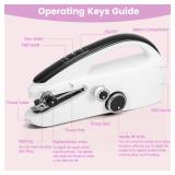 JLIAN MIOR Mini Handheld Sewing Machine for Beginners, Easy to Use, Fast Stitching Perfect for Clothes, Fabrics, and Quick Home Repairs for Mom Birthday Valentine