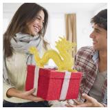 WEIZHIBA 8.1 in Feng Shui Chinese Dragon Statue,Dragon Figurines Yellow Ceramic for Adults, Ward Off Evil for Attracting Wealth Tea Pet and Good Fortune Dragons Room Decor - Retail: $40