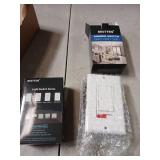 BESTTEN 2 Pack Dimmer Light Switch, Universal Lighting Control, Single Pole or 3 Way, Compatible with LED Dimmable Lamp, CFL, Incandescent, Halogen Bulb, Decorator Wallplate Included, UL Listed, White