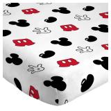 Jay Franco Kids Sheet Set with Fitted, Flat Sheets & Pillow Cover - Ultra-Soft Bedding with Pillowcase for Room Decor, White - Mickey Mouse, 3 Piece Twin - Retail: $28