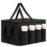 Catering Bag for doordash uber eats 22x14x13 Insulated Food Delivery Bag with Cup Holders/Drink Carriers Premium XXL, Beverages, Grocery, Pizza, Commercial Quality Hot and Cold hot Boxes - Retail: $30
