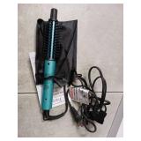 Farery Mini Thermal Brush, Curling Iron 3/4 Inch, Heated Round Brush for Volumizing and Small Curls, Travel Size Hot Brush for Short & Thin Hair, Dual Voltage, One Heat 392°F, Touch-ups, Blue - Retai